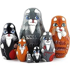 Matryoshka handicraft cat for sale  Delivered anywhere in USA 