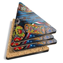 Triangle coasters colourful for sale  Delivered anywhere in UK