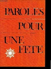 Paroles fête textes d'occasion  Livré partout en France