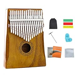 Kalimba - Pianoforte a 17 tasti, in legno di acacia koa, marimba, Kalimba con chiavi incise, pianoforte a dito con libro musicale per principianti usato  Spedito ovunque in Italia 