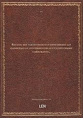 Recueil textes officiels d'occasion  Livré partout en France