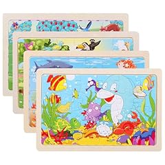 Puzzle animali legno usato  Spedito ovunque in Italia 