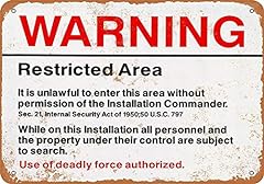 Metal sign warning for sale  Delivered anywhere in USA 