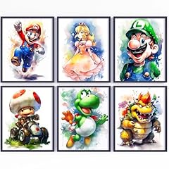 Mario set watercolor for sale  Delivered anywhere in UK
