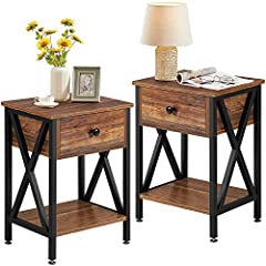 Vecelo nightstand set for sale  Delivered anywhere in USA 