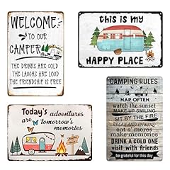 4pcs camping signs for sale  Delivered anywhere in USA 