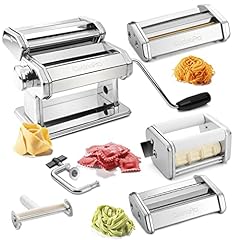 Pasta Maker Deluxe Set 5 Piece Steel Machine with Spaghetti for sale  Delivered anywhere in USA 