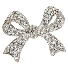 Rhinestone bow brooch for sale  Delivered anywhere in USA 