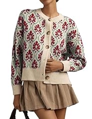 Anoumcy strickjacke blumenmust gebraucht kaufen  Wird an jeden Ort in Deutschland
