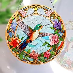 Hummingbird stained glass for sale  Delivered anywhere in USA 