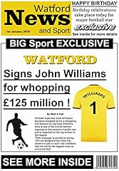 Personalised watford newspaper for sale  Delivered anywhere in UK