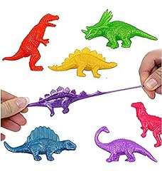 12 dinosauri elasticizzati, elastici e allungabili, pensierini per compleanno dei bambini. usato  Spedito ovunque in Italia 