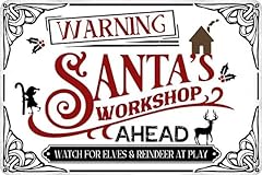 Warning santa workshop for sale  Delivered anywhere in USA 