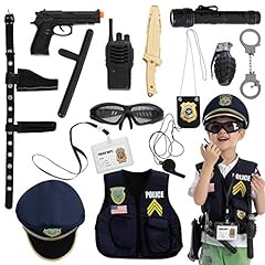 14 Pcs Police Pretend Play Toys Hat and Uniform Outfit for sale  Delivered anywhere in USA 