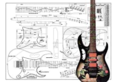 Plan of Ibanez JEM Electric Guitar - Full Scale Print for sale  Delivered anywhere in Canada