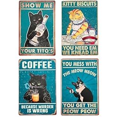 4pc funny cat for sale  Delivered anywhere in USA 