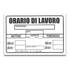 Cartello targa orari usato  Spedito ovunque in Italia 