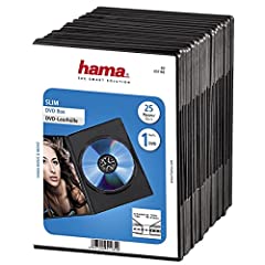 Hama DVD Slim Box 25, Cajas de discos ópticos, Negro,, usado segunda mano  Se entrega en toda España 