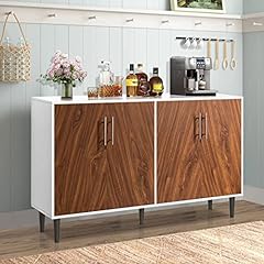 White Sideboard Storage Cabinet, Modern Coffee Bar for sale  Delivered anywhere in USA 