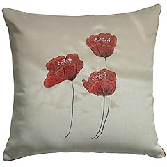 Cream red cushion for sale  Delivered anywhere in UK