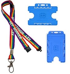 Rainbow 15mm Key Worker Neck Lanyard with 3 Point Safety, used for sale  Delivered anywhere in UK