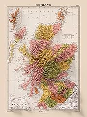 Scotland topographic map for sale  Delivered anywhere in UK