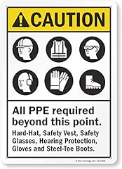 Smartsign caution ppe for sale  Delivered anywhere in USA 