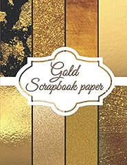 Gold scrapbook paper for sale  Delivered anywhere in UK