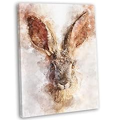 Hare watercolour canvas for sale  Delivered anywhere in UK