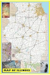 18x24 map illinois for sale  Delivered anywhere in USA 