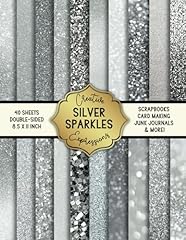 Silver sparkles patterned for sale  Delivered anywhere in UK