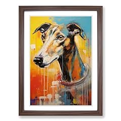 Greyhound action painting for sale  Delivered anywhere in UK