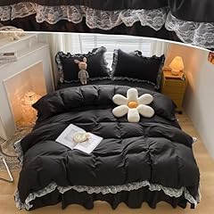 Black ruffle duvet for sale  Delivered anywhere in UK