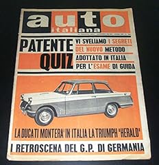 RIVISTA AUTO ITALIANA N.33/34 AGOSTO 1962 - (I RETROSCENA DEL G.P. DI GERMANIA) usato  Spedito ovunque in Italia 