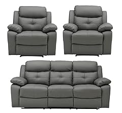 SC Furniture Ltd DARK GREY High Grade Leather Manual, used for sale  Delivered anywhere in UK
