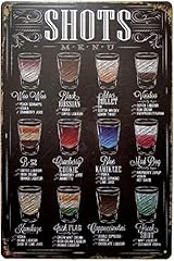 Shots menu metal for sale  Delivered anywhere in USA 