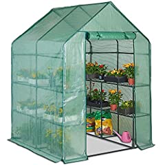 VonHaus Walk In Greenhouse – Green House with 8 Shelves, used for sale  Delivered anywhere in UK