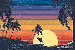 Retro surfer sunset for sale  Delivered anywhere in USA 