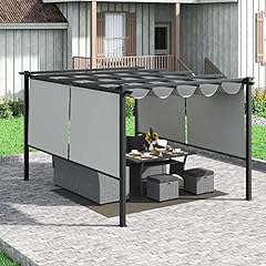 10x10 Ft Aluminum Outdoor Retractable Pergola with for sale  Delivered anywhere in USA 