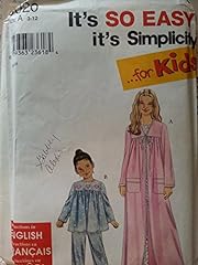 Simplicity 9020 It's So Easy Girl's Pajamas & Robe for sale  Delivered anywhere in Canada