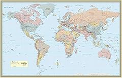 Map poster laminated for sale  Delivered anywhere in USA 