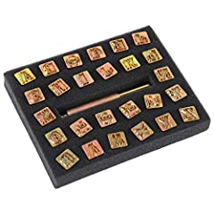 27pcs Craft Tools Standard Alphabet Stamp Punch Set, used for sale  Delivered anywhere in USA 