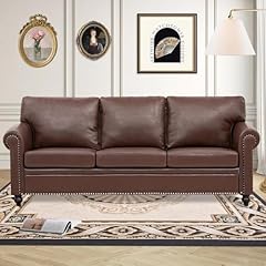 Brown leather couch for sale  Delivered anywhere in USA 