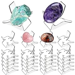 (24 PCS）Display Stand,Acrylic Rock Display stands,Clear Display Easel Stands Pedestal for Crystal Geodes Rock Mineral Agate Fossil Coral crystal/gemstone Small Collectibles Display Stands (Large) for sale  Delivered anywhere in UK