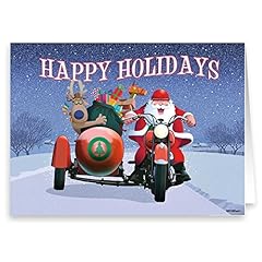 Used, Harley Sidecar Santa Christmas Card- 18 Boxed Cards for sale  Delivered anywhere in USA 