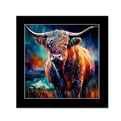 Highland cow colourful for sale  Delivered anywhere in UK