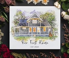 Personalized watercolor house for sale  Delivered anywhere in USA 