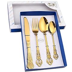 Diaertiny 4PCS/Set Silverware Set Stainless Steel Cutlery for sale  Delivered anywhere in USA 