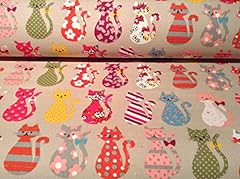 Cats designer fabric for sale  Delivered anywhere in Ireland