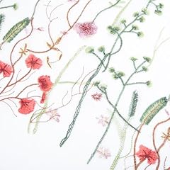 Embroidered flower fabric for sale  Delivered anywhere in UK